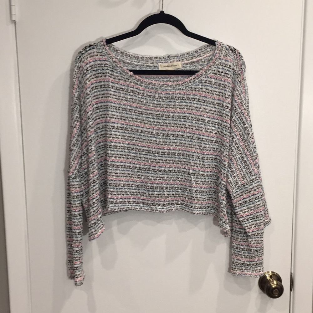 Painted Threads Crop Sweater